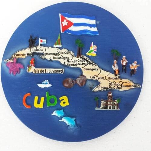 High Quality Plato Mapa De Cuba Large Fridge Magnet World Tourism Souvenirs Refrigerator Magnetic Stickers Home Decortion