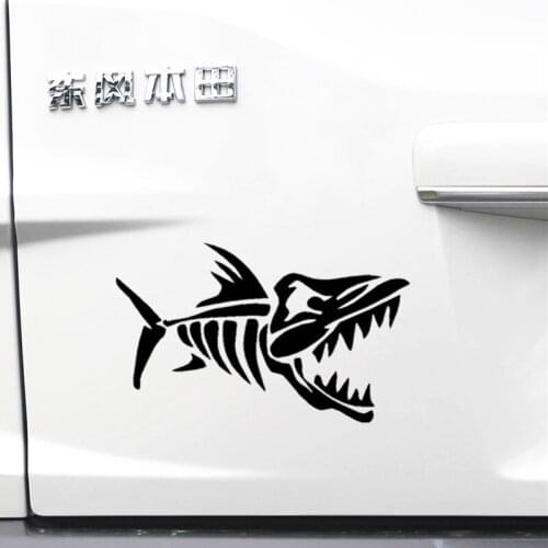 Demon Fish Bones Funny Car Stickers Creative Decoration Decals For Trunk Auto Tuning Styling D15