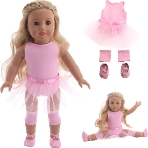 1 Set Of Ballet Suit One-Piece Swimsuit Doll Clothes For 18 Inch American Doll Girls & 43 Cm New Born Baby Items,Our Generation