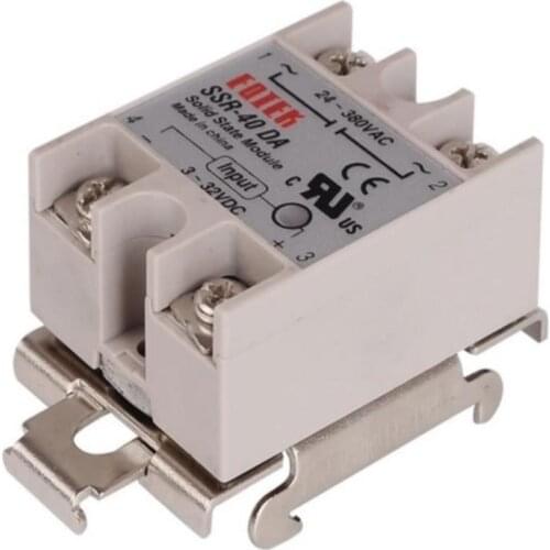 1pcs single phase SSR 35MM DIN rail fixed solid state relay clip clamp