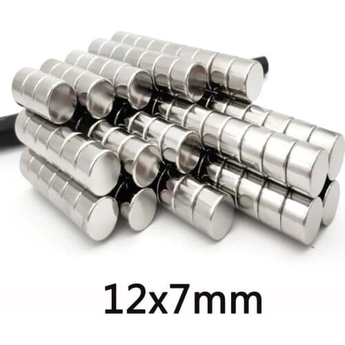 20/30/50PCS 12x7 mm Strong Cylinder Rare Earth Magnet 12mmX7mm Round Neodymium Magnets 12x7mm Small Disc Magnet 12*7 mm N35