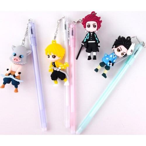 20 pcs/lot Cartoon Ghost Pendant Gel Pen Cute 0.5mm Black ink Signature Pens Promotional Gift Stationery School Supplies