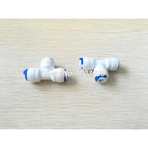 3PCS Type T 1/4 inch OD Tube * 1/4 inch OD Tube*1/4 inch OD Tube Quick Connect Aquarium RO Water Male BSP And Tube Connection