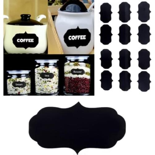 36Pcs Kitchen Accessories Blackboard Stickers Labels With Rewritable White Liquid Chalk Salt Spice Jar Organizer Kitchen Gadgets
