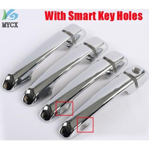 8pcs For Toyota 4Runner 2010-2019 ABS Chrome Exterior Auto Accessories Door Handle Cover Trim
