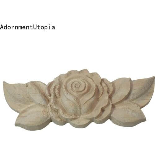 Home Decoration Accessories Flower Wooden Cupboard Doors and Windows Small Decorative Floral Applique Mini Crossbow Kawaii