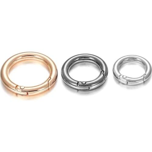 Keyring Openable Metal Spring Gate O Ring Leather Bag Belt Strap Buckle Dog Chain Snap Clasp Clip Trigger Phone case accessories