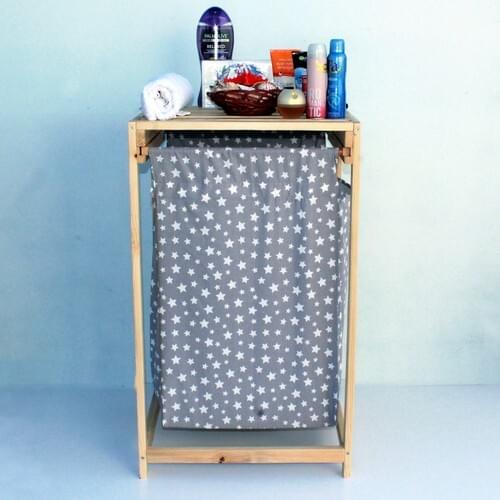 Meyuza Wood Single racks Multi-Purpose Dirty Laundry Basket