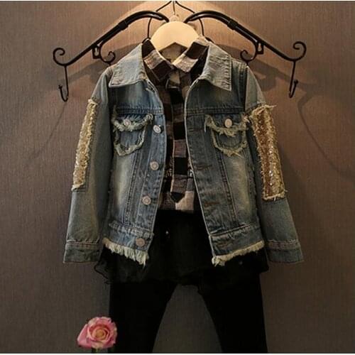 1-12 Years Girl Jackets Coats,Baby Girls Denim Clothing,Kids Outerwear,Kids Coat,Little Girl Design Kids Denim Jacket