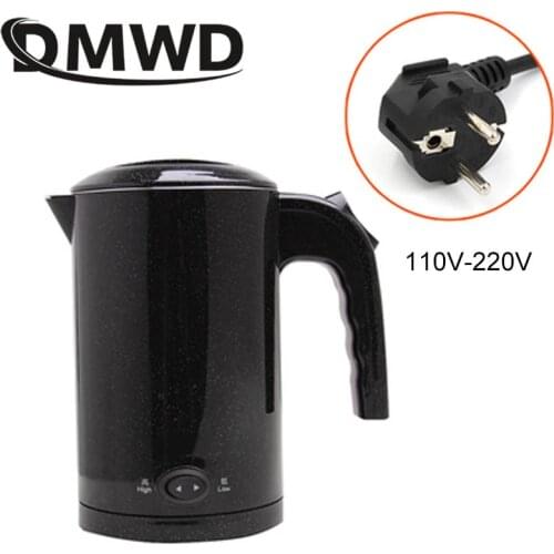 DMWD Dual Voltage Travel electric Heating Kettle MINI teapot cup water heater Portable stainless steel tea pot boiler 110V-240V