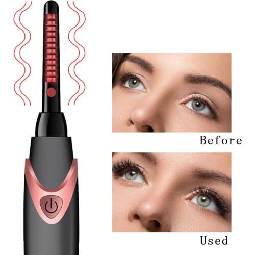 Pinkiou Electric Eyelash Curler Rapid Eyelash Pen USB Rechargeable Beauty Makeup Tools Easy To Carry Eyelash Curler