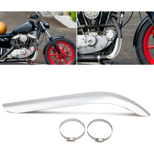 Chrome Motorcycle Exhaust Pipe Heat Shield Protector Guard Anti-scald Cover Universal For Harley Honda Yamaha Ducati Suzuki KTM