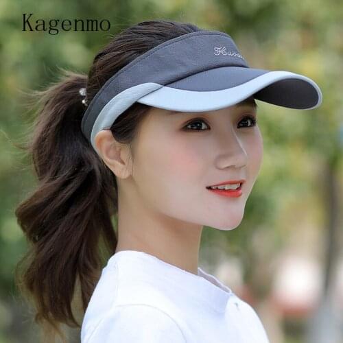 Kagenmo Summer male womens tennis ball cap crownless sunbonnet sun hat baseball cap visor