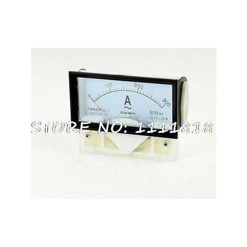 Class 2.5 AC 0-300A Screw Mounted Rectangle Amperemeter Panel Meter Gauge
