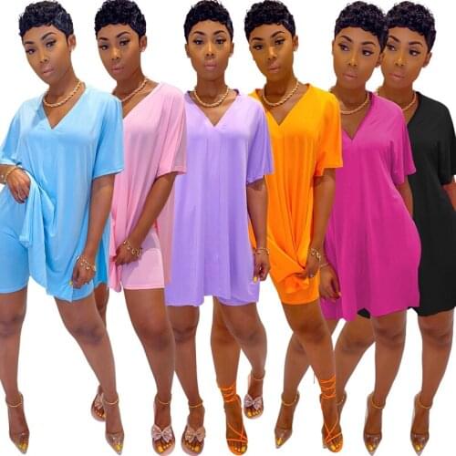 Hot sexy suit Summer Short Two Piece Set Women Clothes Casual V Neck T Shirt Top and Shorts Set Streetwear Sexyn Suit