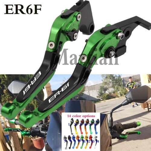 !Logo(ER-6F) For Kawasaki ER-6F ER6F 2006-2008 CNC Motorcycle Brake Clutch Levers