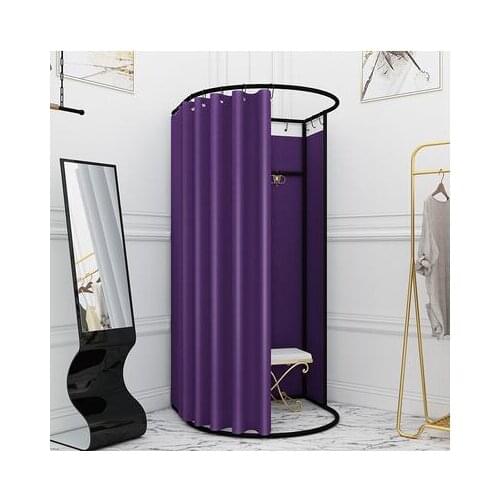 Clothing store mobile fitting room curtain landing temporary folding portable simple changing room SYJ display rack