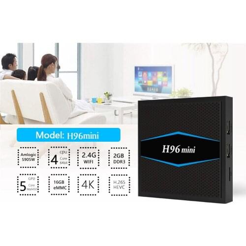 5pcs H96 mini Smart TV BOX Android 7.1 Amlogic S905W Quad core 2GB/16GB Media Player 2.4G 5G Dual WiFi Bluetooth 4.0 4K