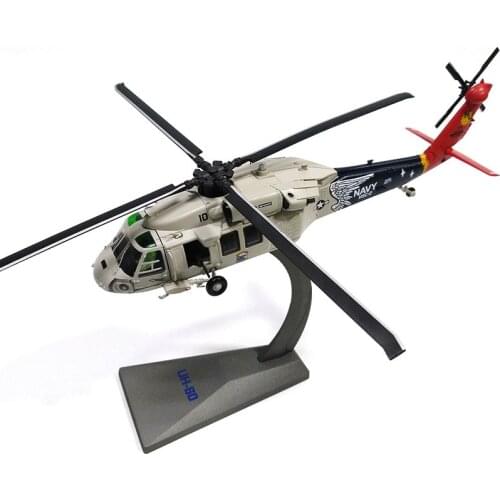 1/72 Scale Alloy Utility Helicopter UH-60 Black Hawk US Navy Aircraft Fighter Model Toys Children Gift for Collection Decoration