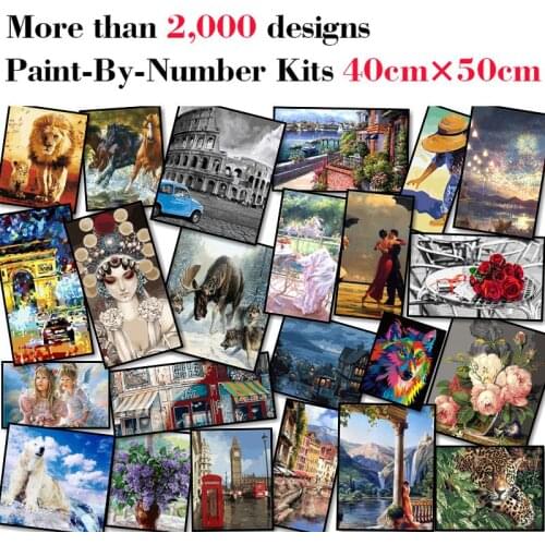 Mileelife Paintting By Numbers for Kids Adults DIY Beginner Oil Painting Kit Home Decoration