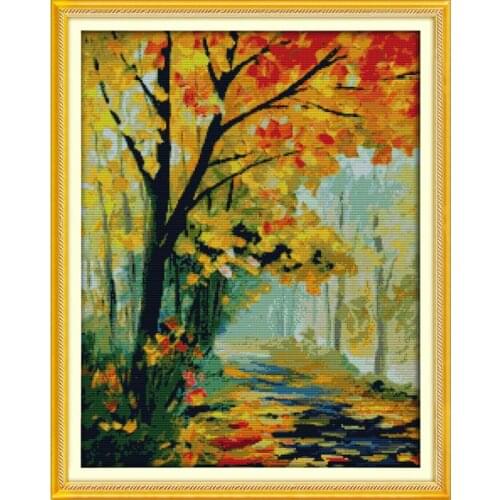 Joy sunday cross stitch embroidery kit Printed Patterns 11CT 14CT Needlework DIY DMC Counted Cross Stitch Kits for Home Decor