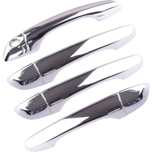 Car Outer Door Handle Cover Trim with Smart Hole Decoration ABS Chrome Fit For Hyundai Accent 2018 2019 2020 2021