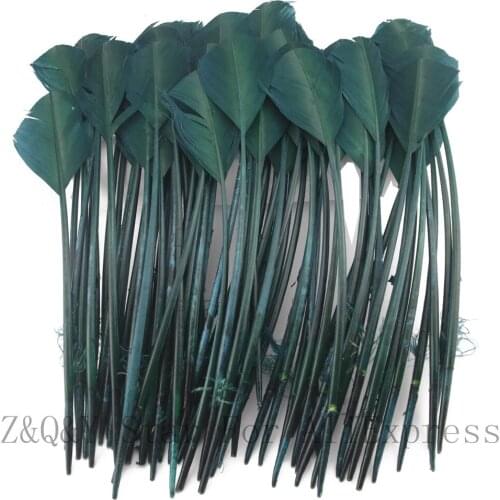 Natural 25-30CM Turkey Nest Lin Shear Round Head Dyed Green DIY Craft Ornament Head Decorative Feather