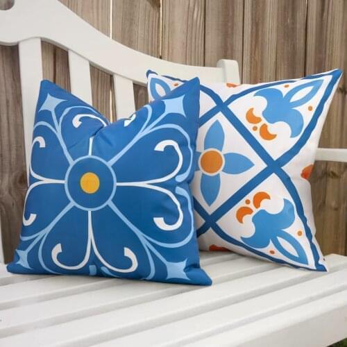 Outdoor Cushion Waterproof Throw Pillow Covers Polyester Linen Farmhouse Pillowcase Cases For Home Decor Patio Tent Balcony Sofa