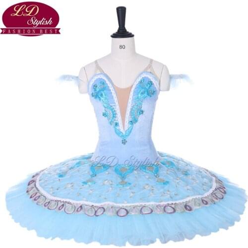 New Arrival Adult Sky Blue Professional Ballet Tutu Costumes The YAGP Performance Competition Ballet Apperal Women Dancewear