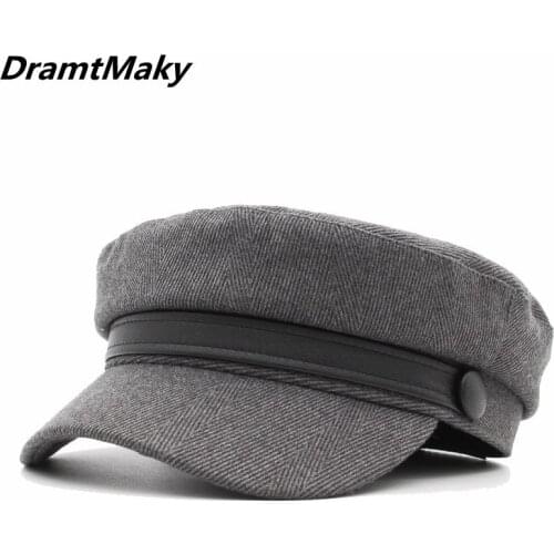 NEW beret womens hat Autumn octagonal hats for women flat military ladies solid caps casual berets hat gorro boina female beret