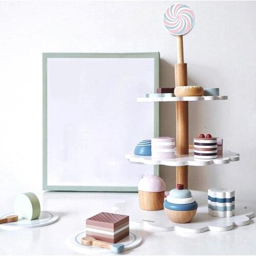 Cupcake Stand Building Block Lovely Cultivated Lightweight Toy Afternoon Tea Accessories Building Block for Learning