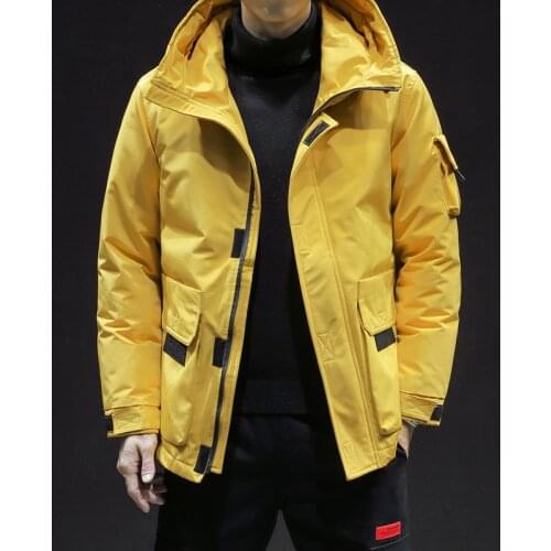 2020 New White Duck Down Jacket Men Thick Winter Normcore/Minimalist Hooded Windproof Warm Coat Parka Big Pockets Size 3XL