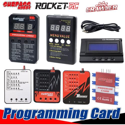 Surpass Hobby Rocket LED ESC Programing Card ESC Programme for 1/10 1/8 RC Car TS160 V2 25/35/45/60A/80A/120A/150A Motor Servo