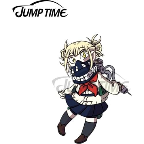Jump Time 13 x 6.6cm For LoV Himiko Toga Vinyl Car Stickers Waterproof Anime Decal Scratch-proof Windshield Decoration