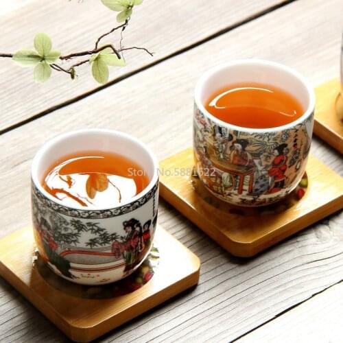 Blue-and-white ceramic teacup tea cup porcelain cup of tea chinese kung fu cup 110ml