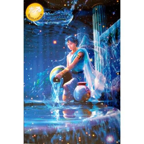 Thick luminous constellation Aquarius Jigsaw Puzzle 1000 pieces free shipping decorative painting school of adult puzzles