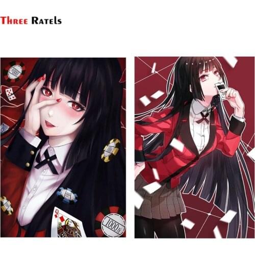 Three Ratels FC808 Kakegurui Jabami Yumeko Anime Girls Car Body Sticker Macbook Decal