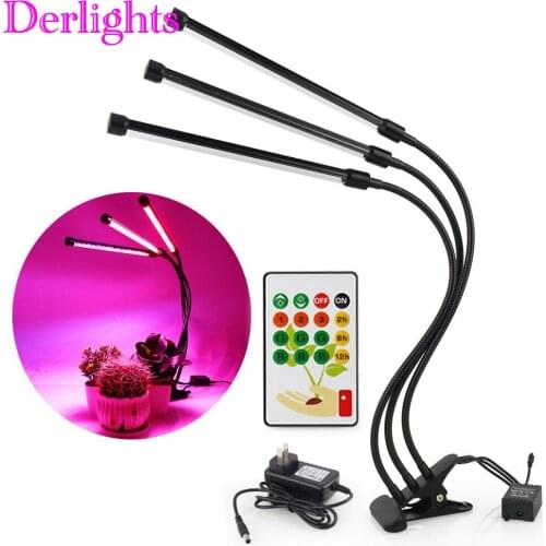 Smart LED Grow Light With Remote Control Full Spectrum Desk Holder Clip Growing Lamp For Indoor Plant Greenhouse Hydroponics