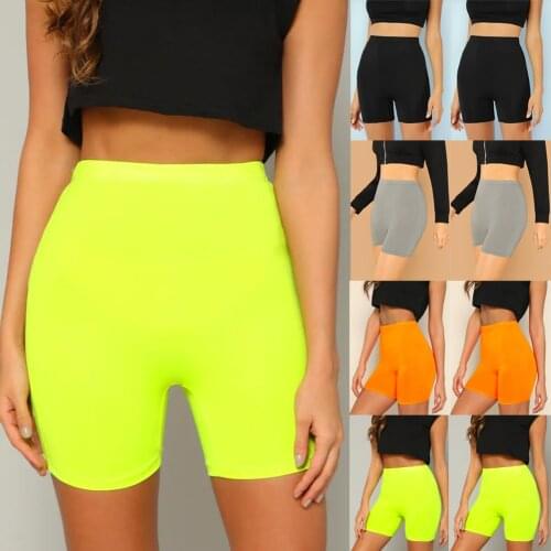 NEW 2020 Womens Stretch Biker Bike Shorts Elastic High Waist Hot Short Fitness Workout Spandex Leggins Knee Length Shorts S-XL