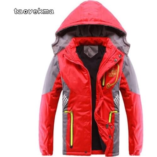 Children Outerwear Warm Coat Sporty Kids Clothes Parkas Waterproof Windproof Thicken Boys Girls Autumn Winter Hiking Jackets J14