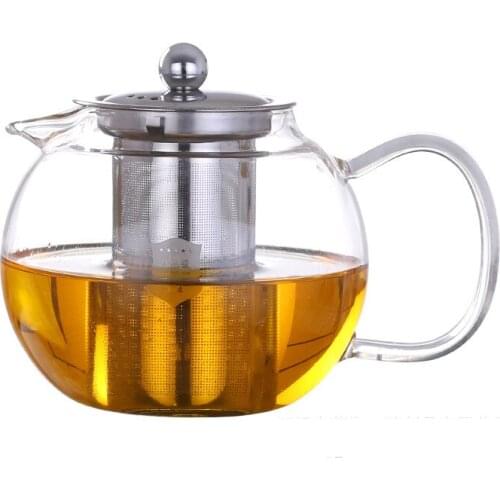 High quality Heat Resistant Glass Tea Pot 650ml 800ml 950ml,Chinese Flower Tea Set Puer Kettle Coffee Teapot Convenient Infuser
