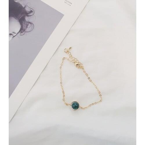 Wollet Jewelry natural stone turquoise drop transfer beads bracelet gift