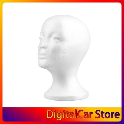Female Styrofoam Foam Mannequin Manikin Head Model Hat Glasses Display Foam Mannequin Head Model Hat Wig Display Stand Rack