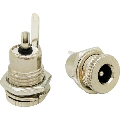 10pcs/lot DC099 DC power socket 5.5*2.1/2.5MM 2.0MM high current metal charging socket female seat