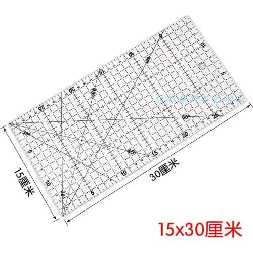 15*30CM Multifunction Transparent Acrylic Patchwork Rulers Patchwork Tool Students Costume Design Diy Handwork Ruler Sewing