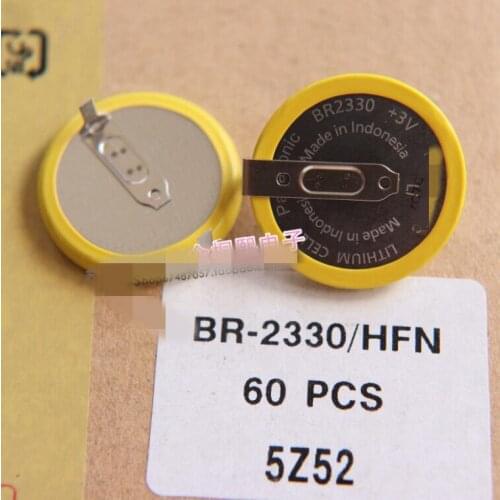 2PCS BR-2330-HFN BR2330/HFN BR2330 button battery with welded feet 3V lithium battery