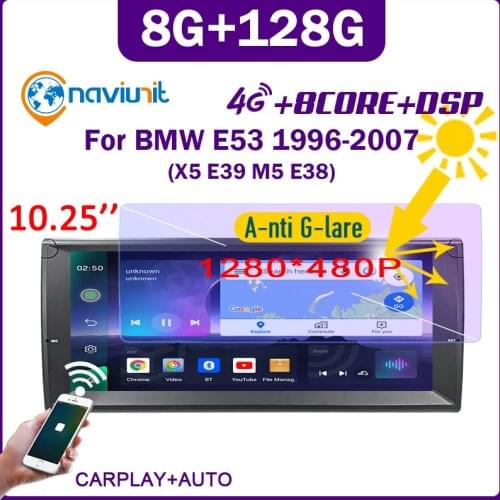 PX6 Car intelligent system 2 din radio android 10 screen For BMW 5 Series E39 X5 E53 M5 1996-2007 video players auto audio 2DIN
