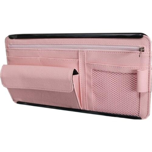 Car Sun Visor Storage Bag Interior Auto Sunshade Plate Organizer Universal Cards U2JA