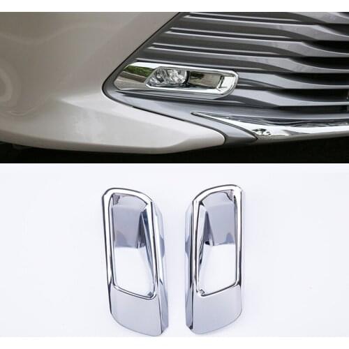 Car-styling For Toyota Camry 8th XV70 2018 Car Front Rear Fog Light Cover Trim Strip ABS Chrome Frame Lamps Strips Decoration