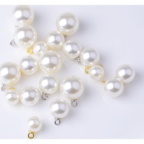 10PCS 8mm 10mm 12mm 14mm 18mm ABS Imitation Pearl bead charm for Earring Bracelet Choker Necklace headdress Jewelry Making